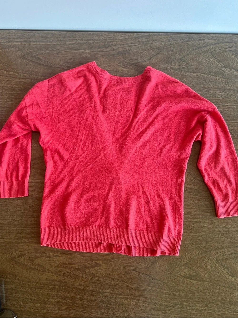 VTG Abercrombie & Fitch Cardigan M Fuschia Moose Button Front Pockets Preppy Y2K